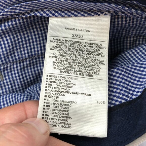 Banana Republic Mens Pants Size 33x30 Non-Iron Tailored Fit Chino Straight Leg - Picture 10 of 16
